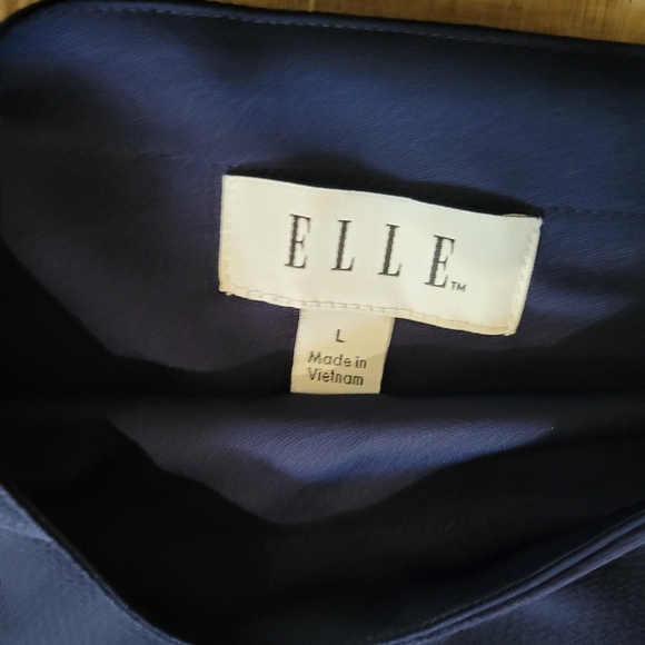 Elle Elegant Navy Blue Eyelet Dress - Picture 6 of 9